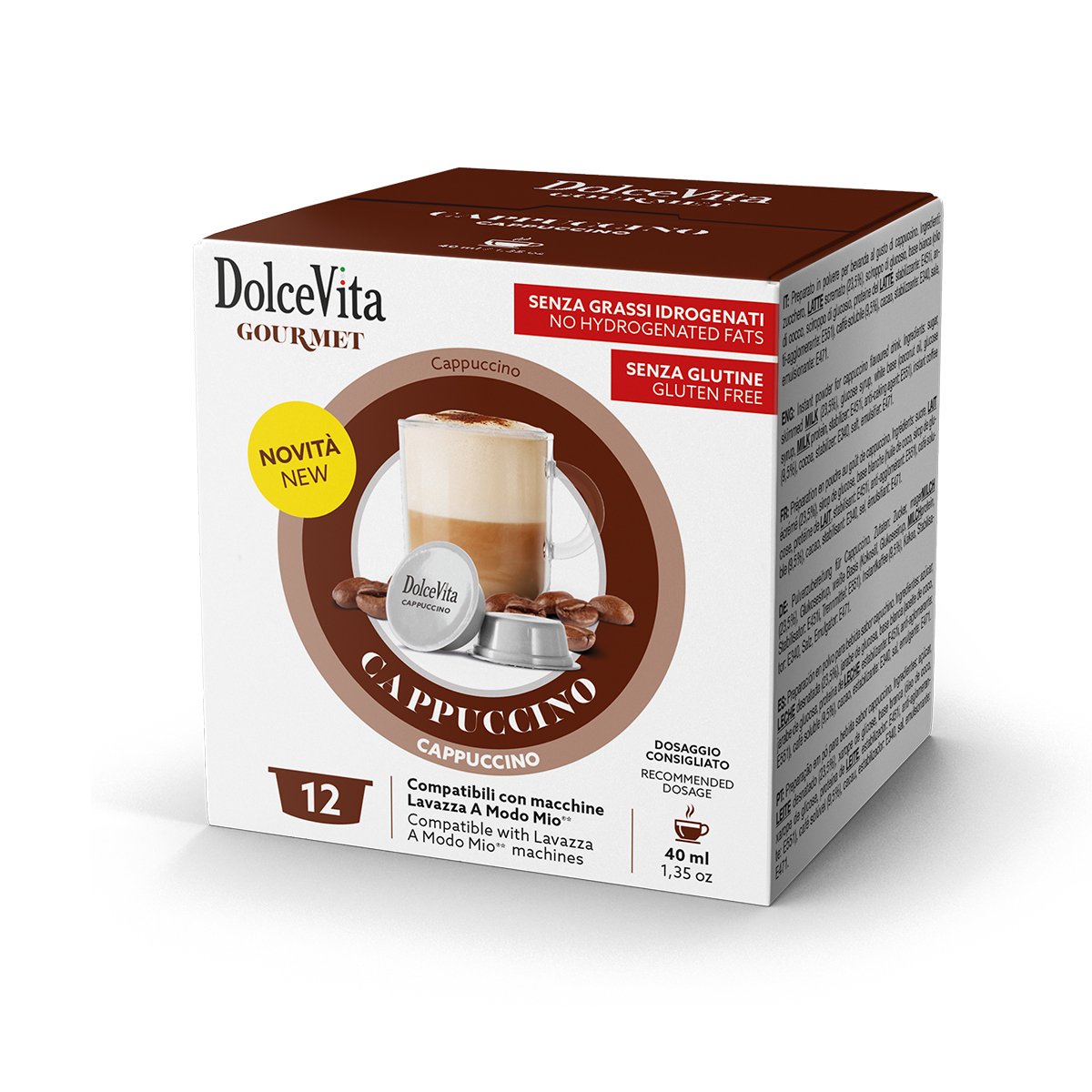 Kohvikapsel DolceVita Cappuccino A Modo Mio® 12 kapslit